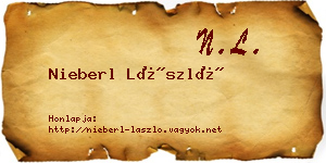 Nieberl László névjegykártya