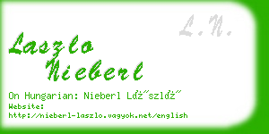 laszlo nieberl business card